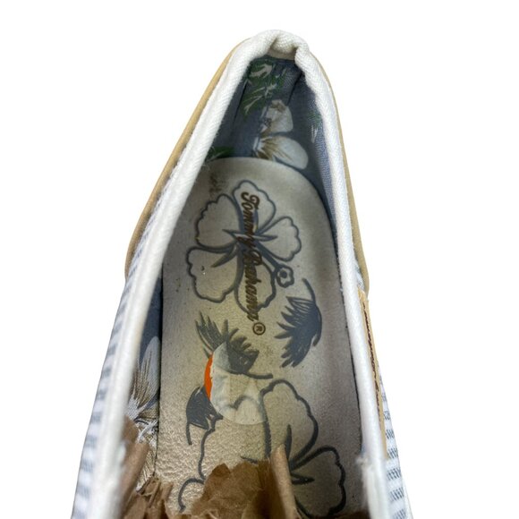 Tommy Bahama womans blue tan Slip-On loafers shoes Size 10 SKU 8868 - Picture 10 of 15